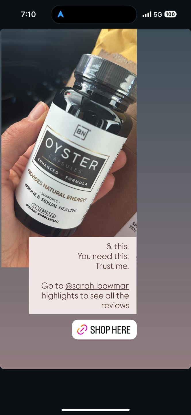 Customer photo review of Oyster Capsules