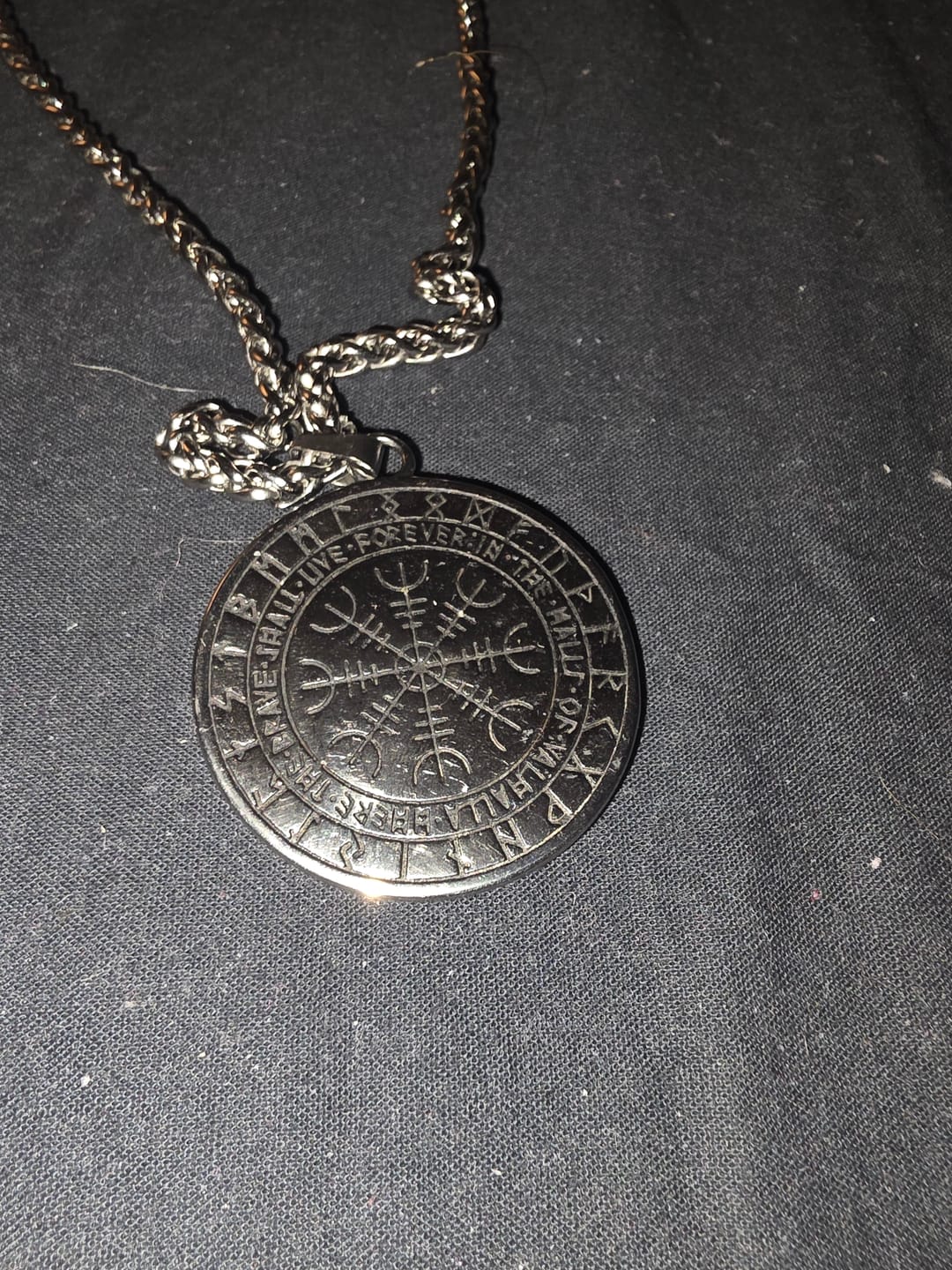 Customer photo review of The Great Fenrir Stainless Steel Necklace