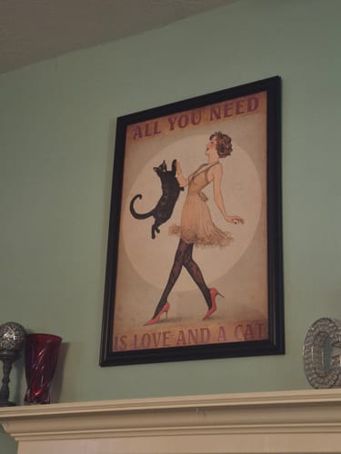 Customer photo review of Love and A Cat Print