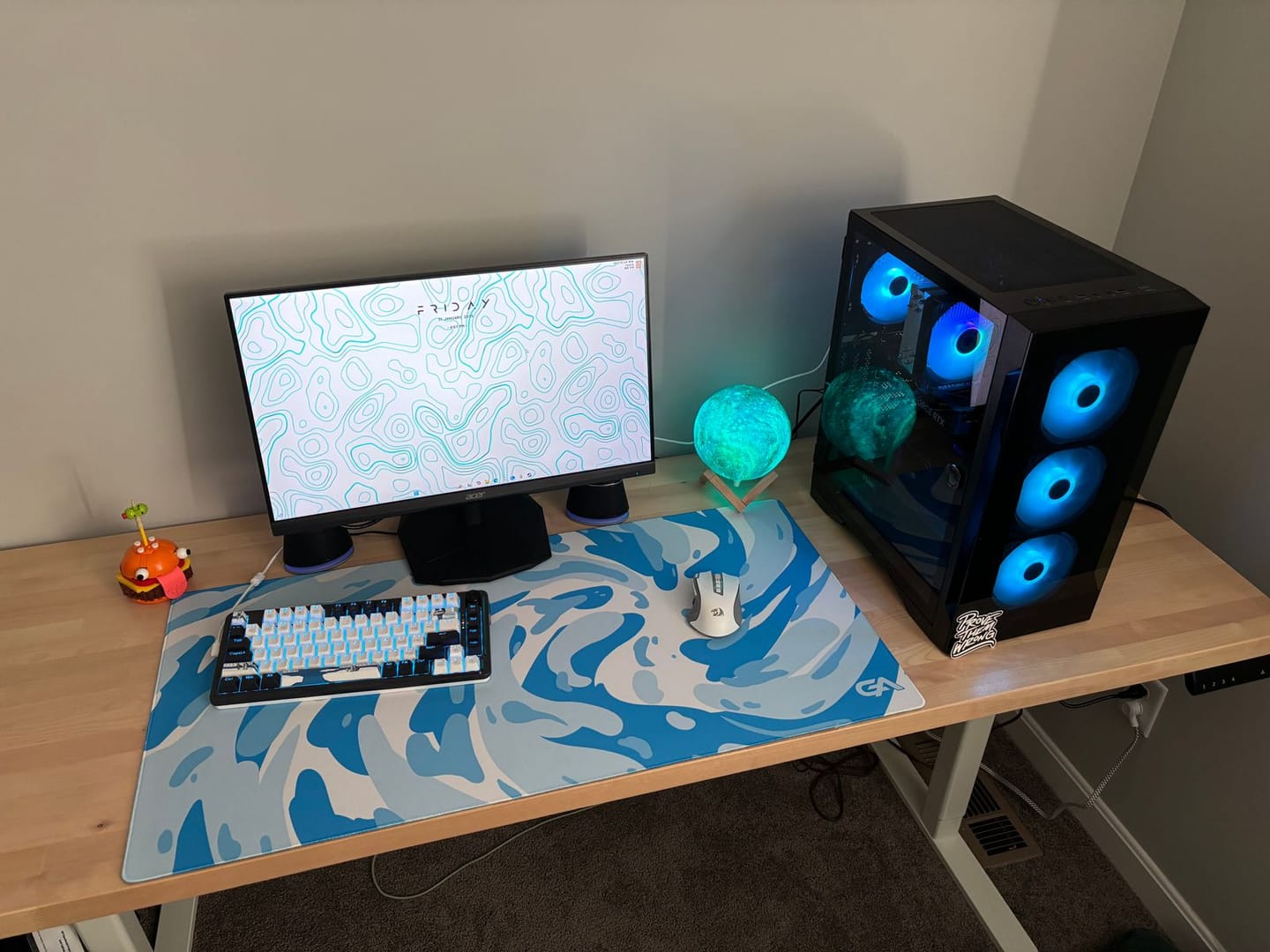 Customer photo review of Icy Cyan Swirl Mousepad