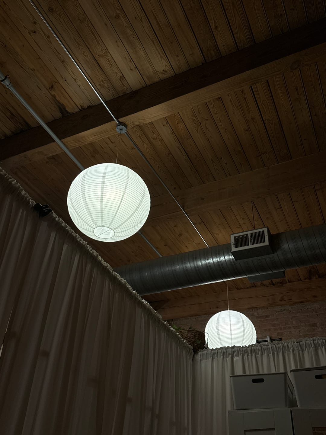 Customer photo review of 24" White Fine Line Premium Even Ribbing Paper Lantern, Extra Sturdy
