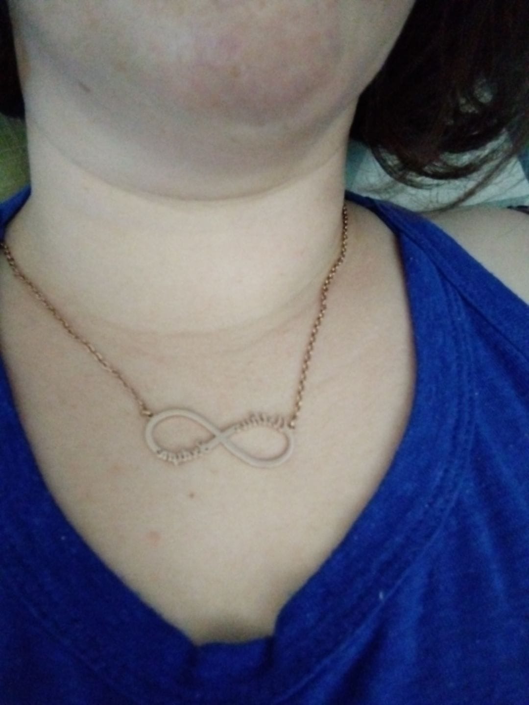 Customer photo review of Personalized Infinity Necklace with Two Names