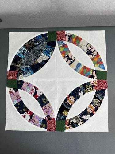 Customer photo review of CutRite, Slit 'N Sew Double Wedding Ring Template Set