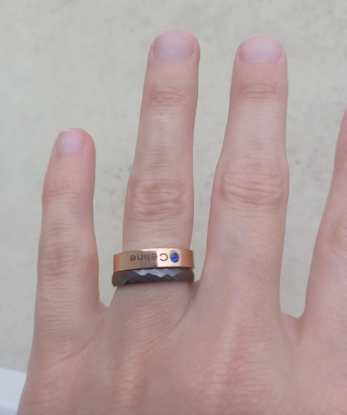 Customer photo review of Name Birthstone Diamond Ring