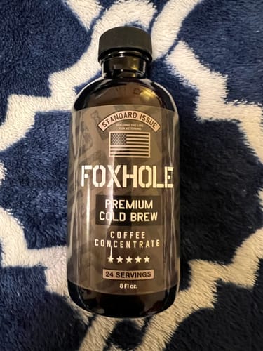 Customer photo review of Foxhole Coffee Concentrate - Cold Brew Coffee, Perfect for Instant Iced Coffee, Cold Brewed Coffee and Hot Coffee