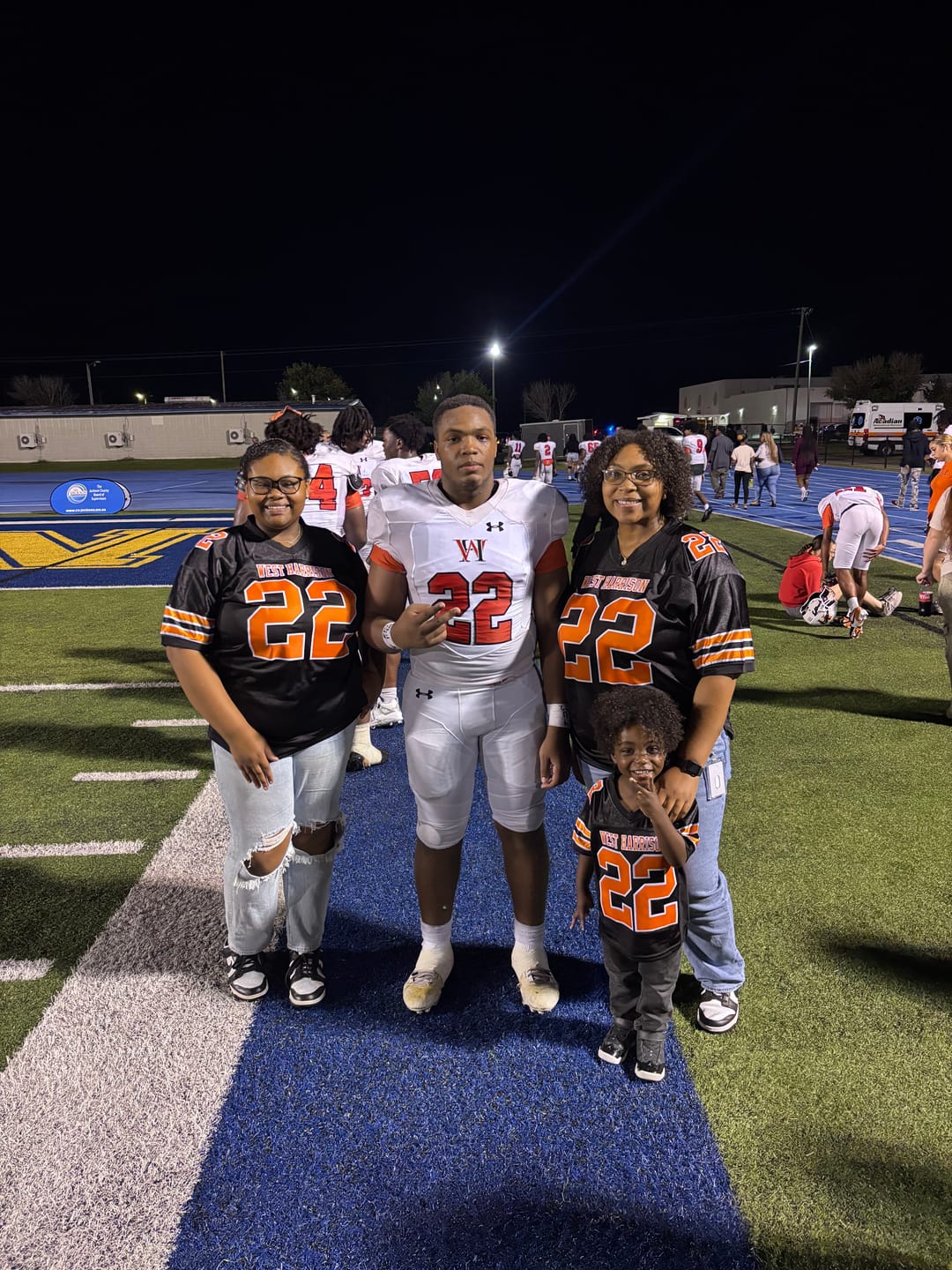 Customer photo review of Custom Black Orange-White Classic Style Mesh Authentic Football Jersey