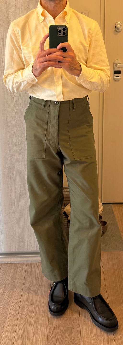 Customer photo review of Vietnam War OG-107 Utility Fatigue Pants