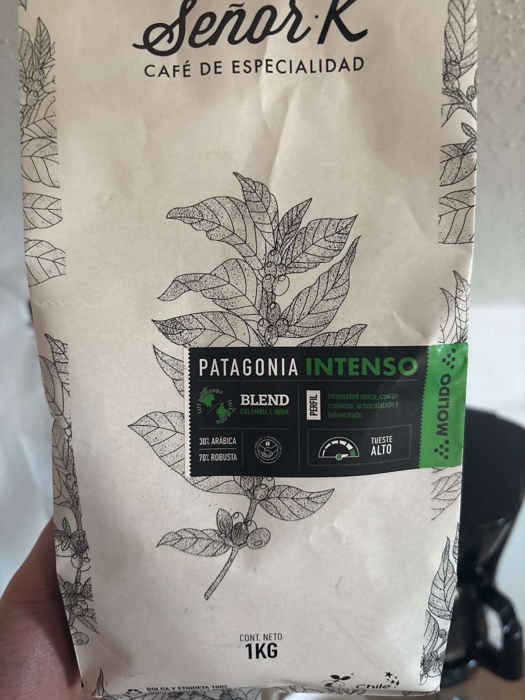 Customer photo review of Blend Patagonia Intenso Bolsa 1 KG | MOLIDO