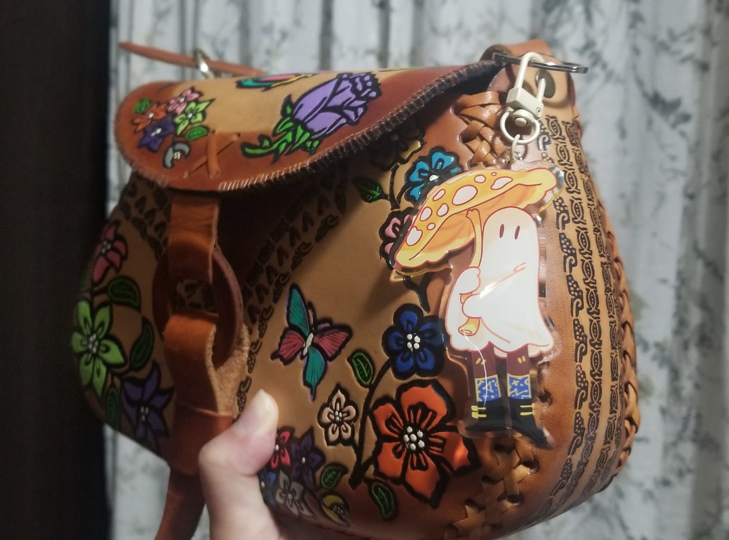 Customer photo review of Mushroom Ghost Keychains