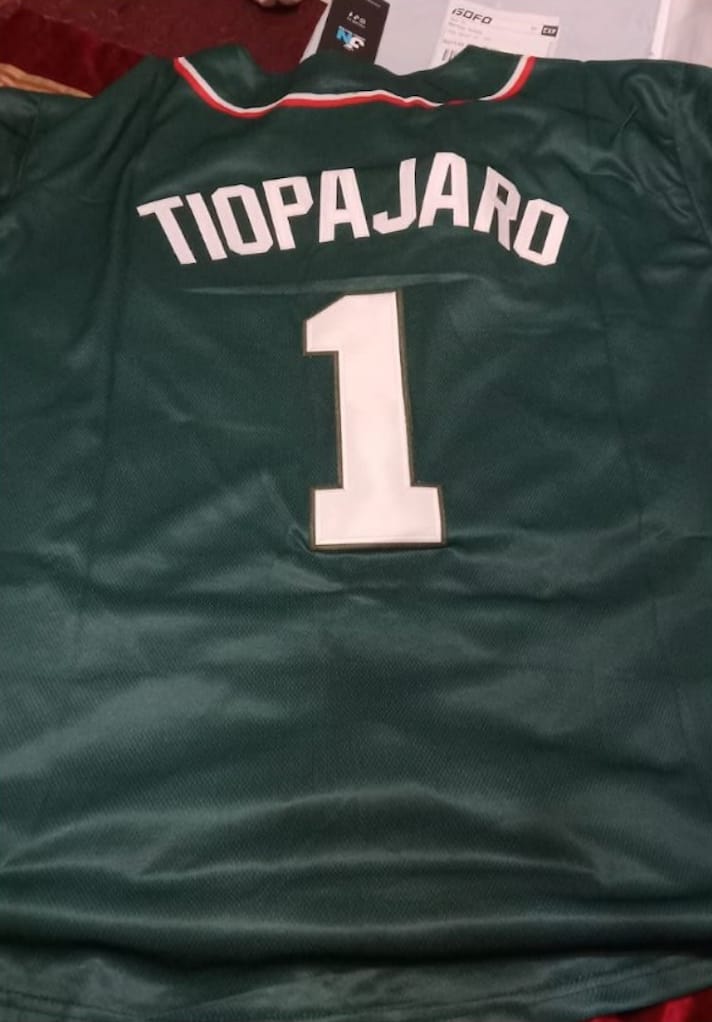 Customer photo review of Mexico Heritage Custom Baseball Jersey