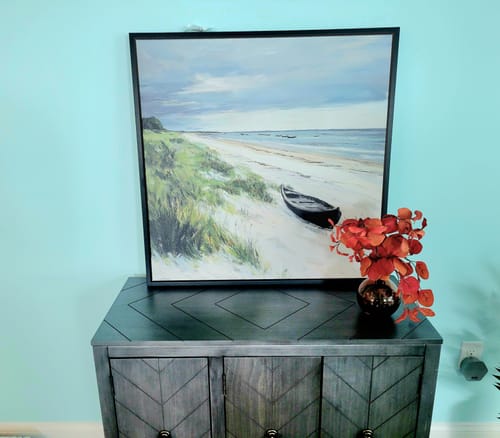 Customer photo review of Lonely Coast Canvas Art
