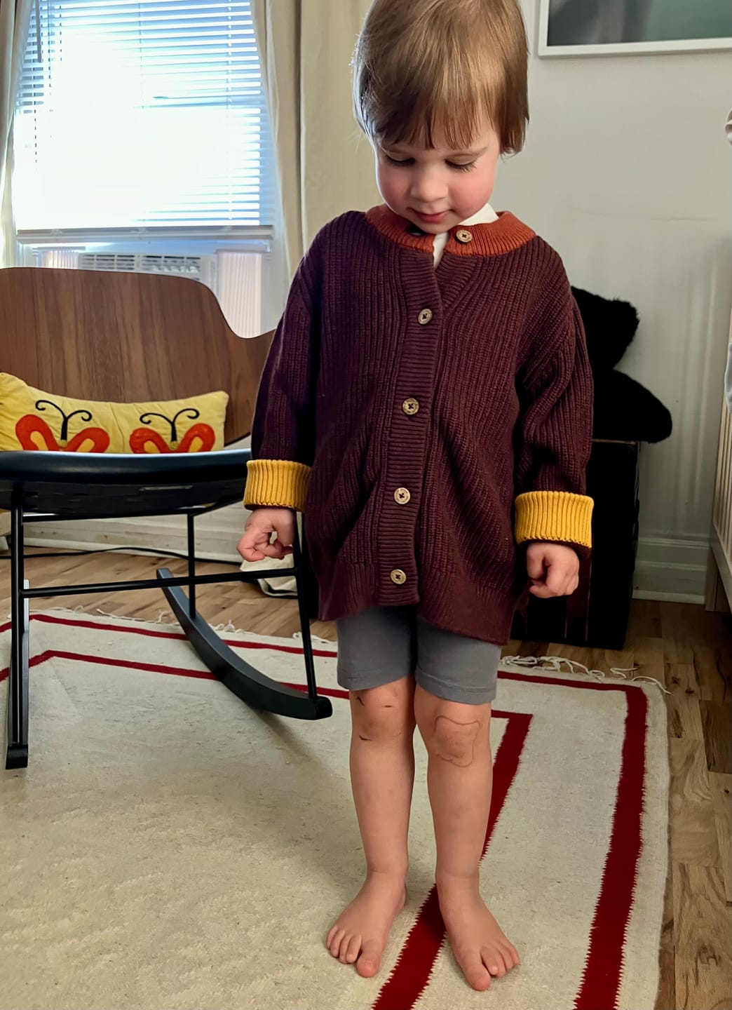 Customer photo review of Chocolate Snuggly Knitted Cardigan