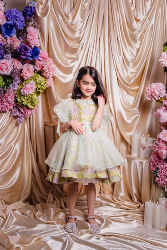 Customer photo review of Baby Girl Pageant Princess Dresses Toddler Flowers Garden Birthday Party Dresses