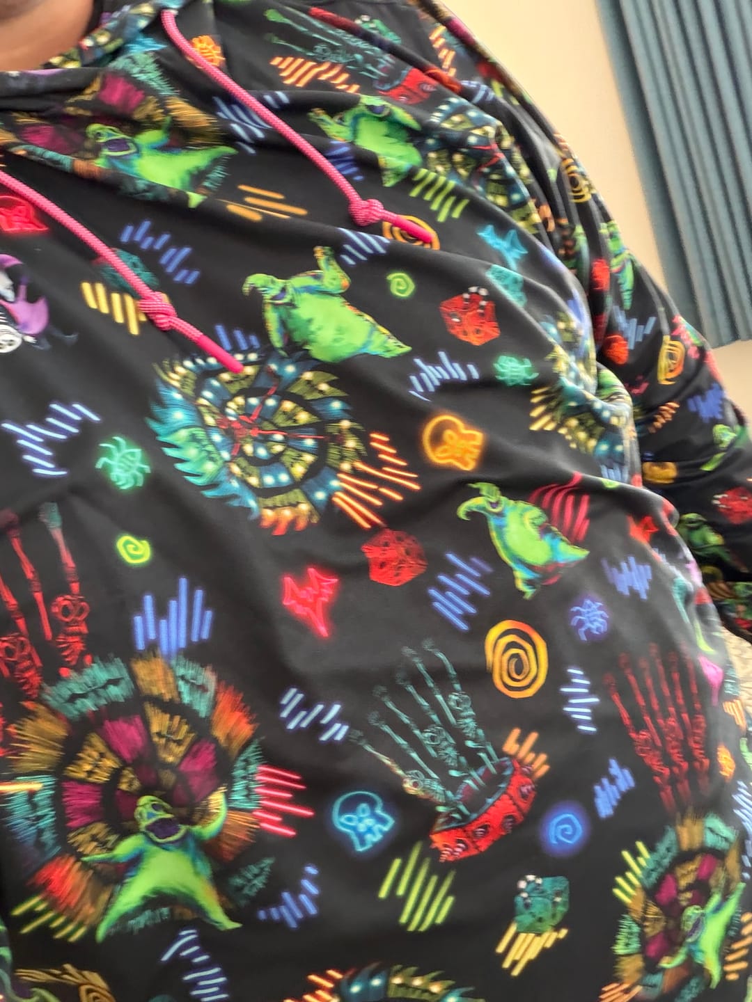 Customer photo review of Disney Tim Burton's Nightmare Before Christmas "Oogie's Turn to Boogie" – Performance Hoodie