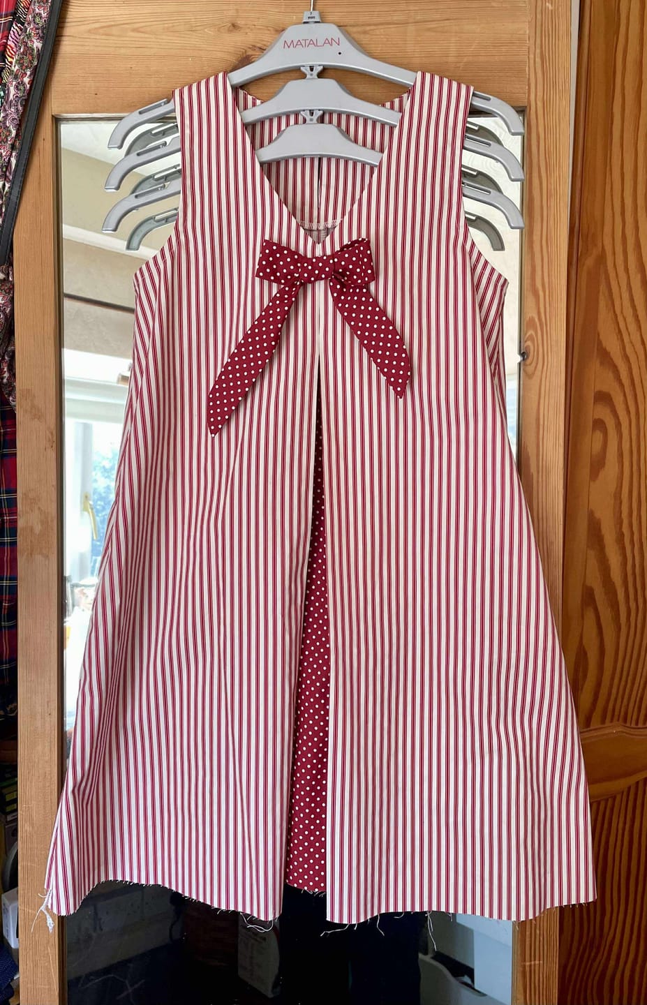 Customer photo review of Polka Dot Rose & Hubble Cotton Poplin Fabric