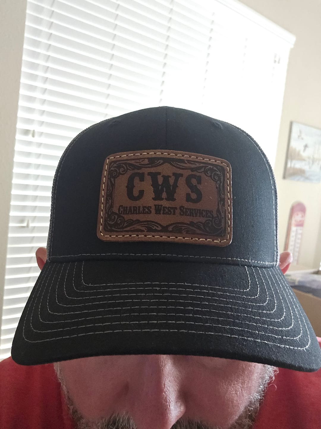 Customer photo review of Richardson 112 Custom Leather Patch Hat