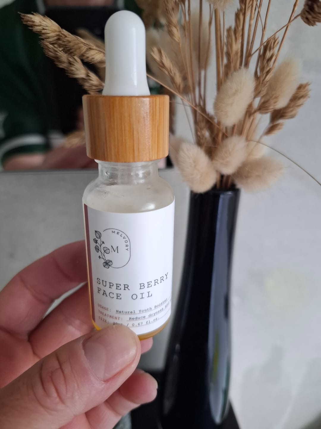 Customer photo review of Super Berry Face Oil
