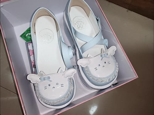 Customer photo review of Japanese style thick-soled platform shoes