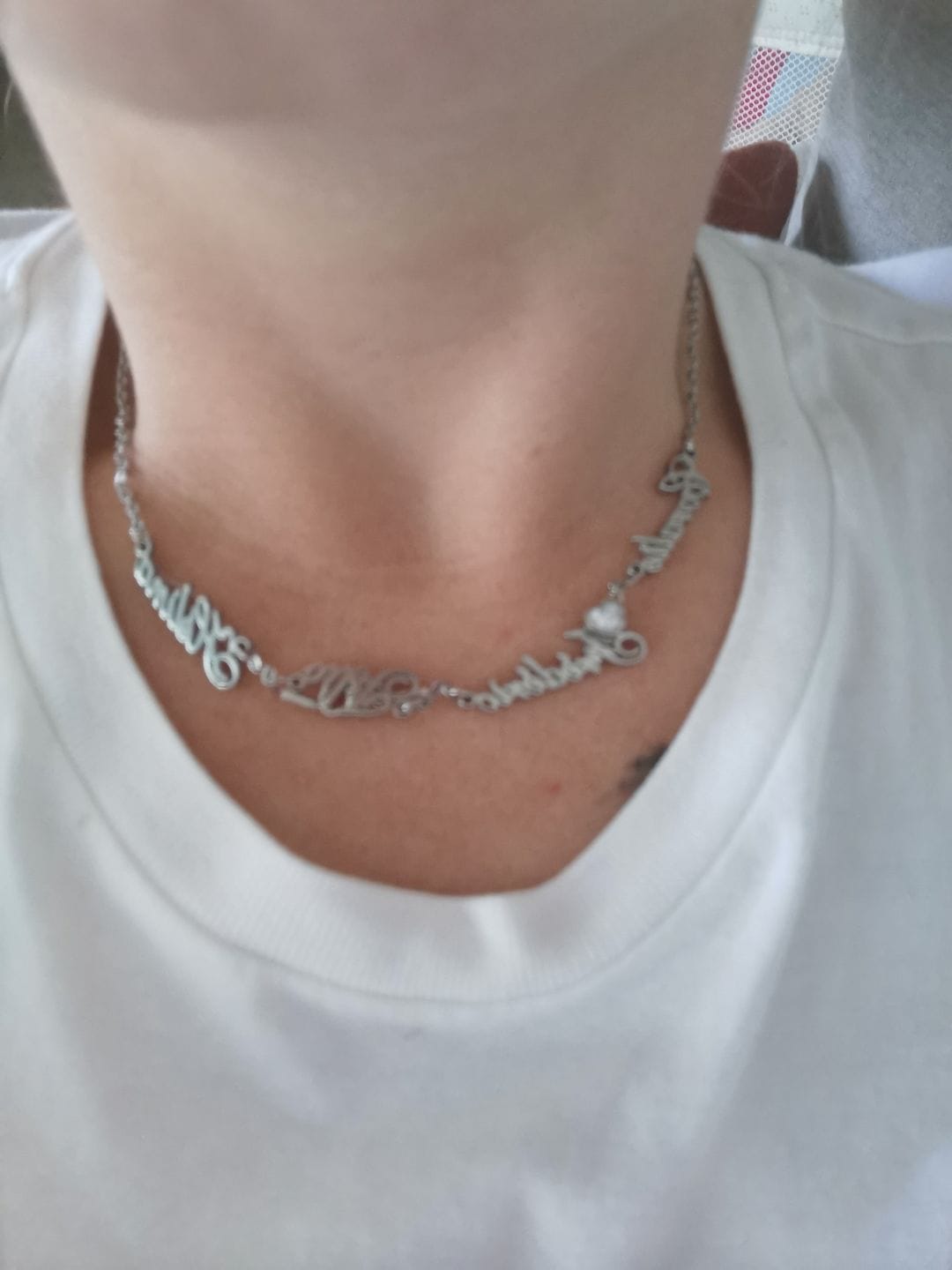 Customer photo review of Personalized Necklace with Multiple Names