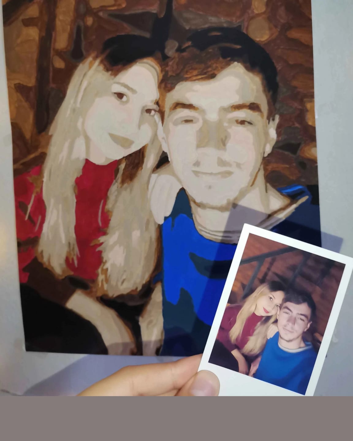 Customer photo review of Kişiye Özel Tuval Sayılarla Boyama Seti (Tuvalde Gerili)