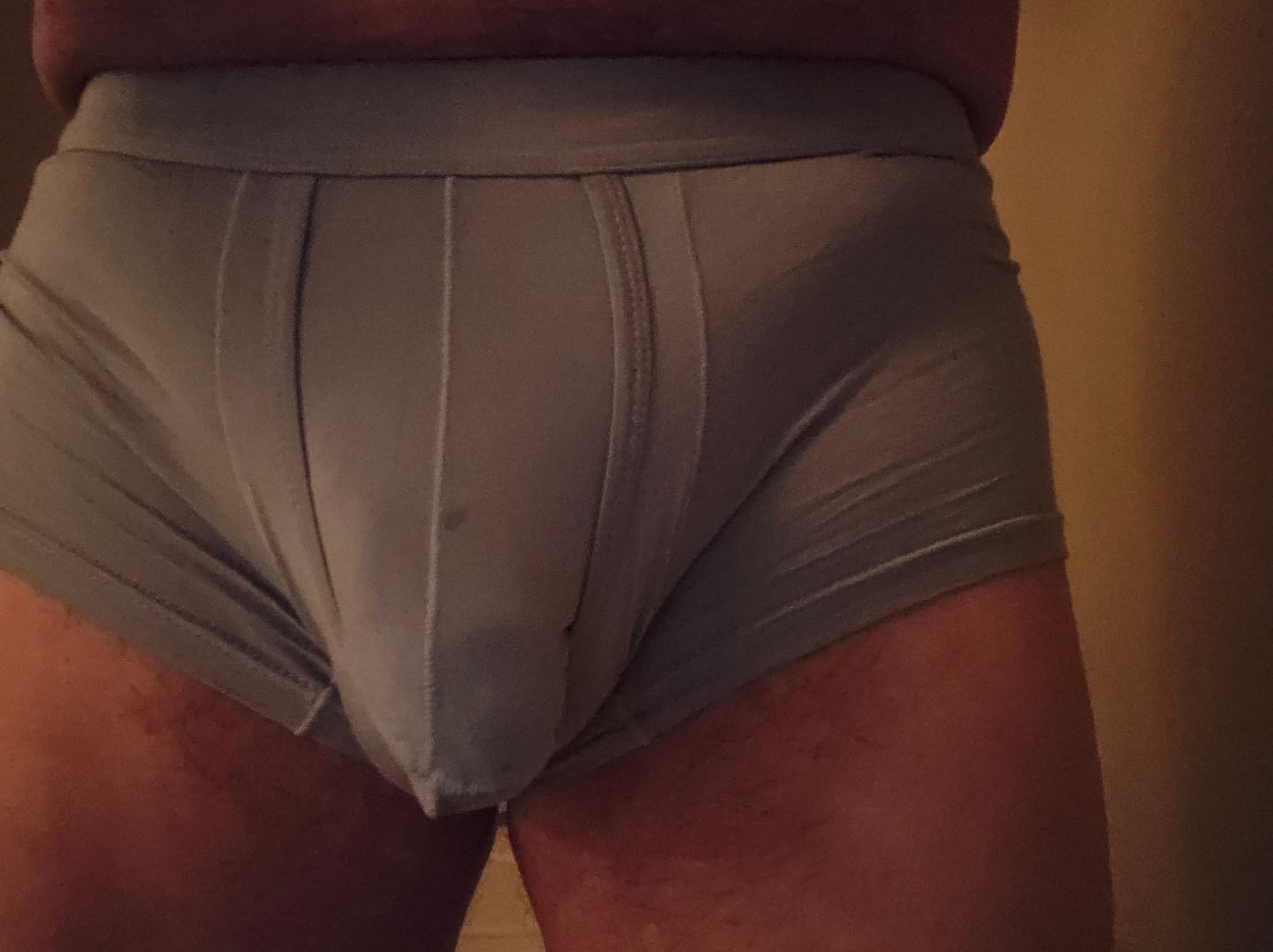 Customer photo review of 3 Pack Men's Mid-Rise Separation Breathable Elastic Trunks