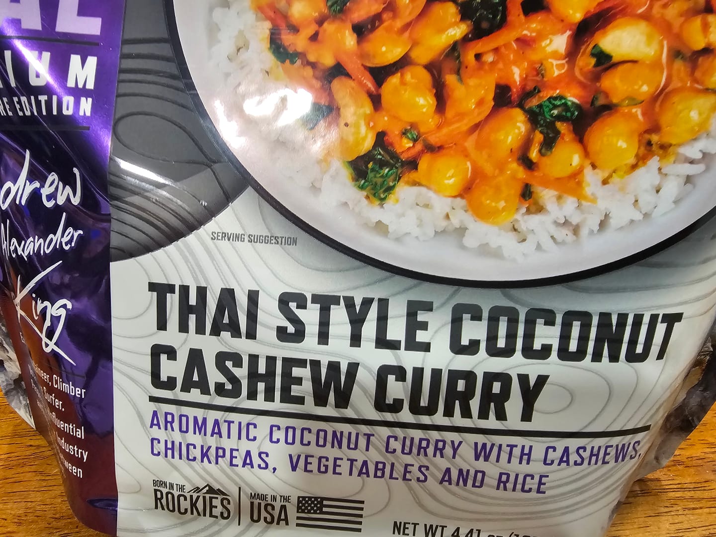 Customer photo review of Thai Coconut Cashew Curry - Signature Edition Pro Adventure Meal with Andrew Alexander King