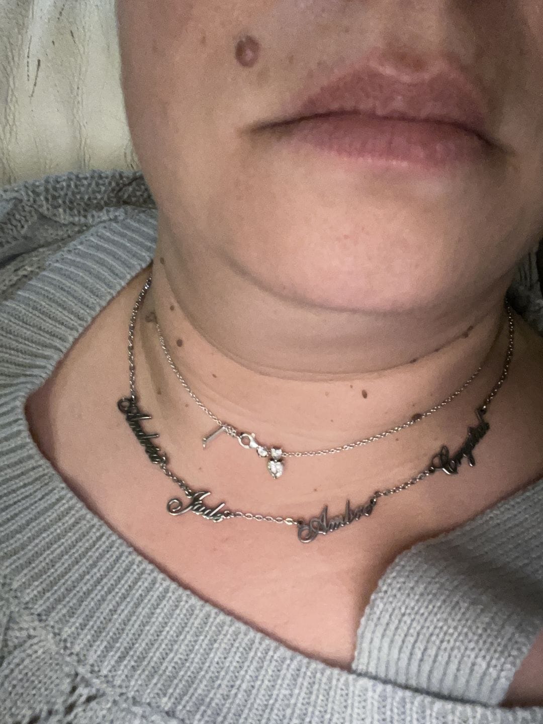 Customer photo review of Personalized Necklace with Multiple Names