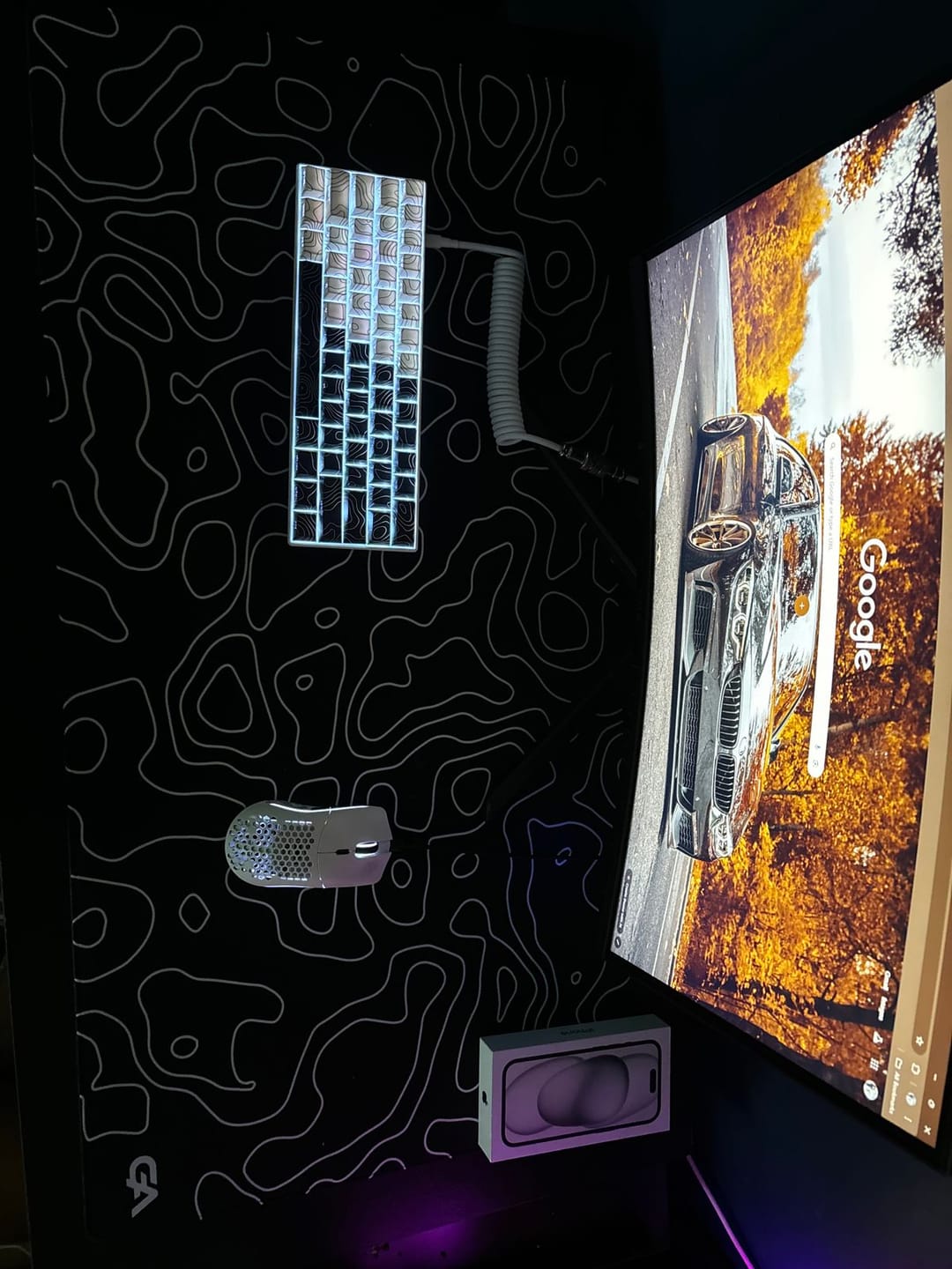 Customer photo review of Black Topo Mousepad