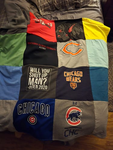 Customer photo review of Classic T-Shirt Blanket