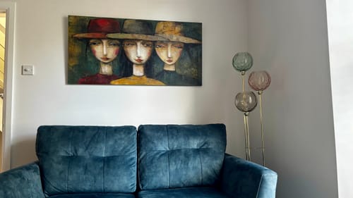 Customer photo review of Abstract Portrait Canvas Art #AE020