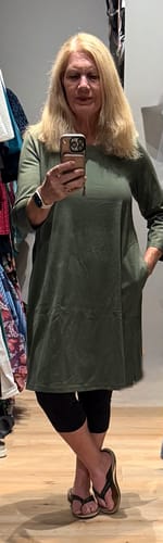 Customer photo review of Rissa A Line Dress • Final Sale Deals! - Green Meadow