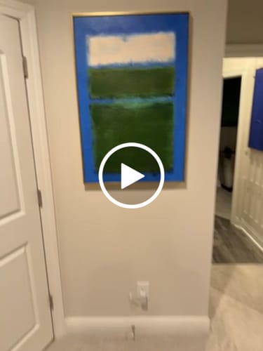 Customer video review of Blue And Green Minimalist Painting #ABAV124