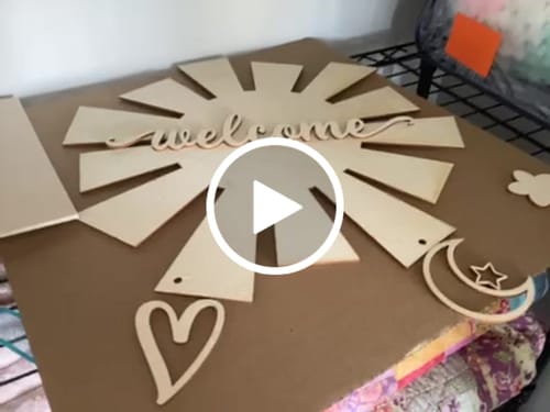 Customer video review of Unfinished Wood Welcome Script Shape - Word Craft - up to 46"