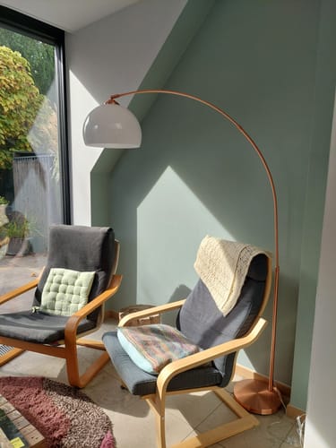 Customer photo review of QAZQA Smart booglamp koper incl. A60 Wifi - Arc Basic