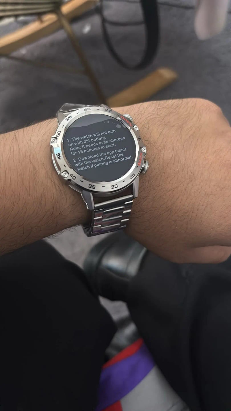 Customer photo review of Steel Smartwatch Bluetooth Call MD52 — Gunmetal | KIMLUD