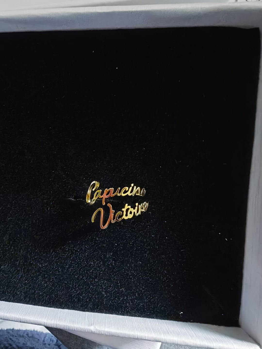 Customer photo review of Personalized Ring with Two Names
