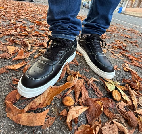 Customer photo review of ELEVATESHOES BLACK CASUAL