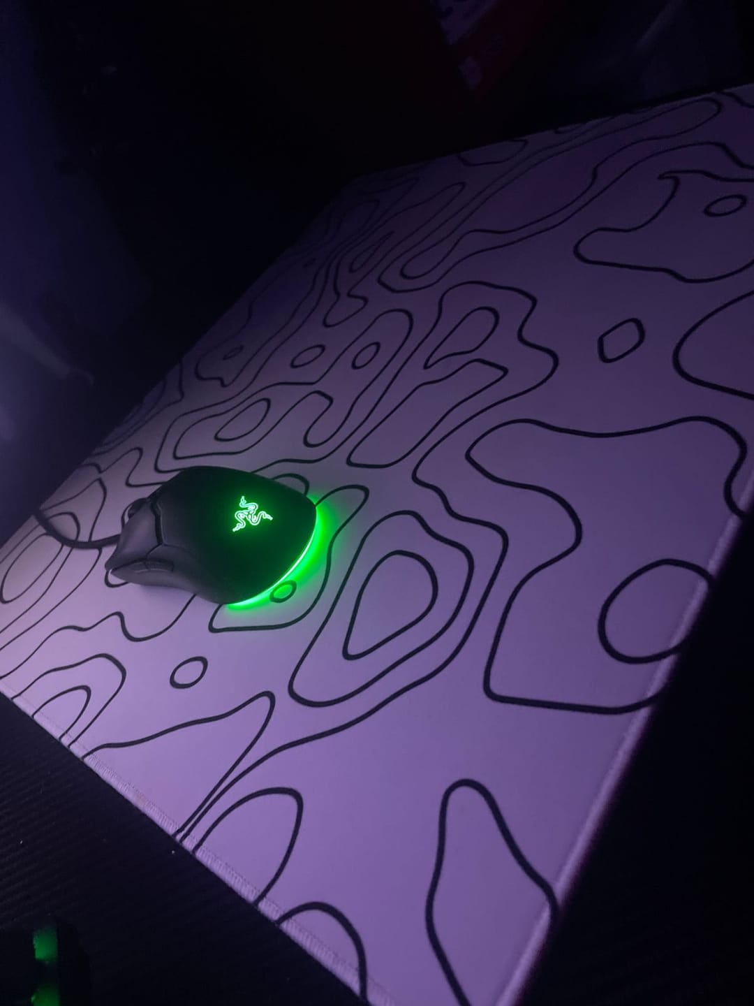 Customer photo review of White Topo Mousepad