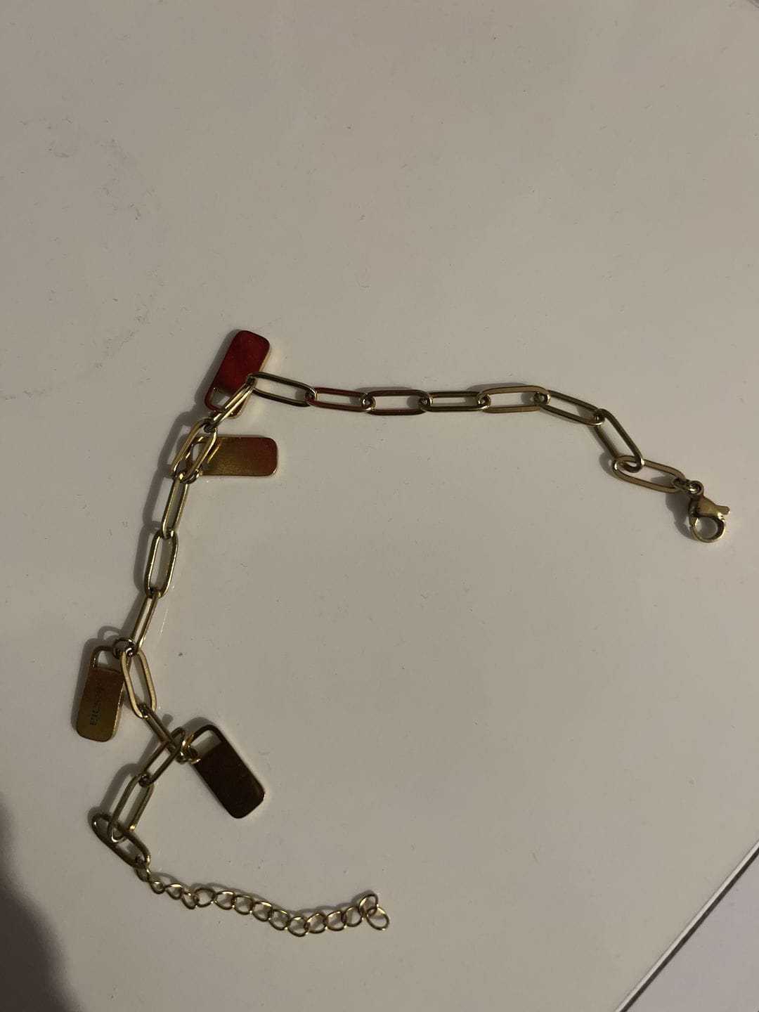 Customer photo review of Personalized Chain Link Bracelet
