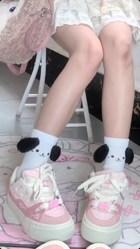 Customer photo review of Original kitty girl all-match sneakers