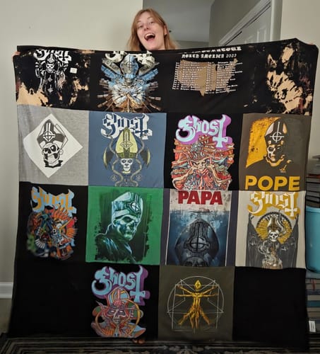 Customer photo review of Classic T-Shirt Blanket