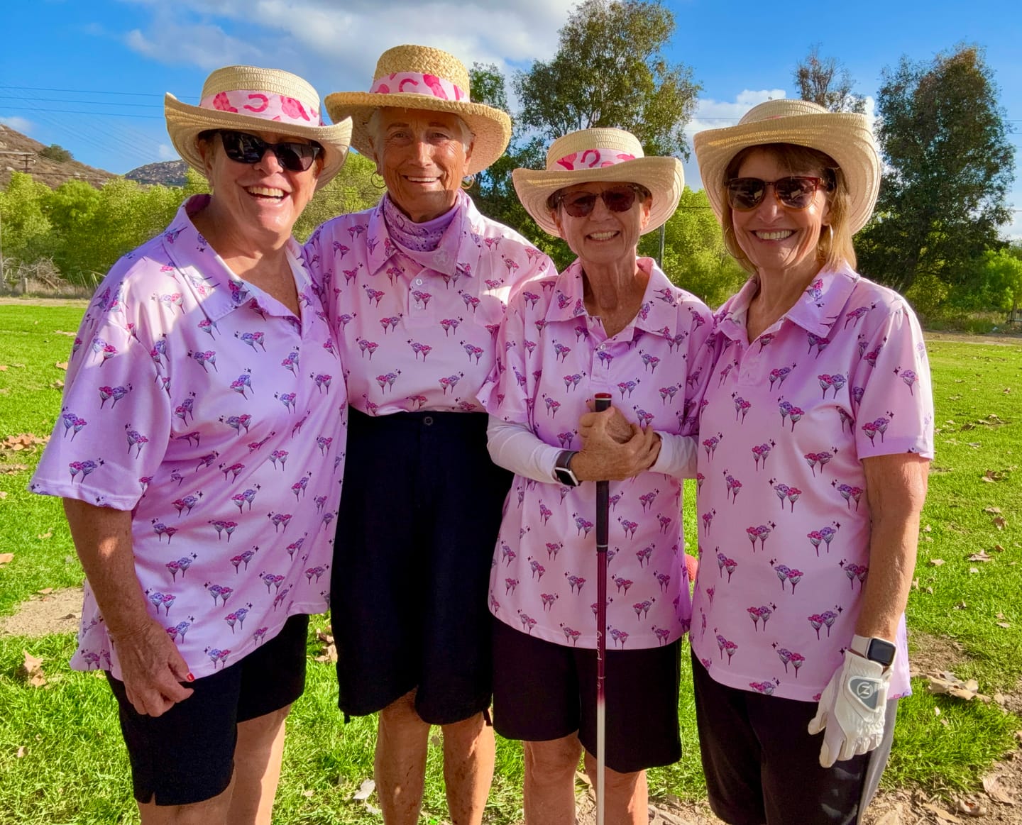 Customer photo review of Cowgirl Pink Golf Polo Shirts For Women, Western Golf Shirts Women GE0022