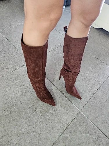 Customer photo review of Karyl Knee High Boots