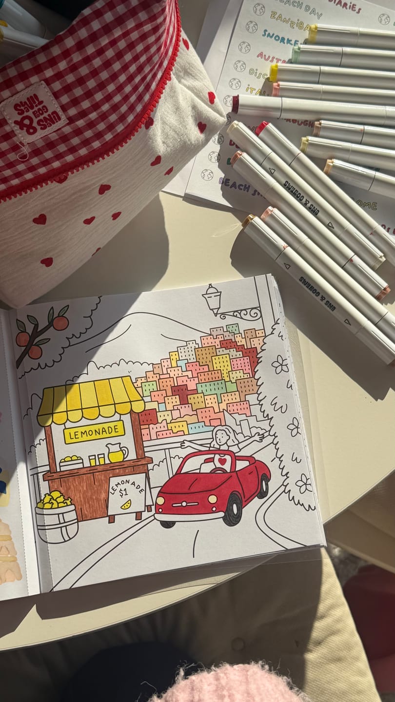 Customer photo review of Jackie Around the World - Coloring Book