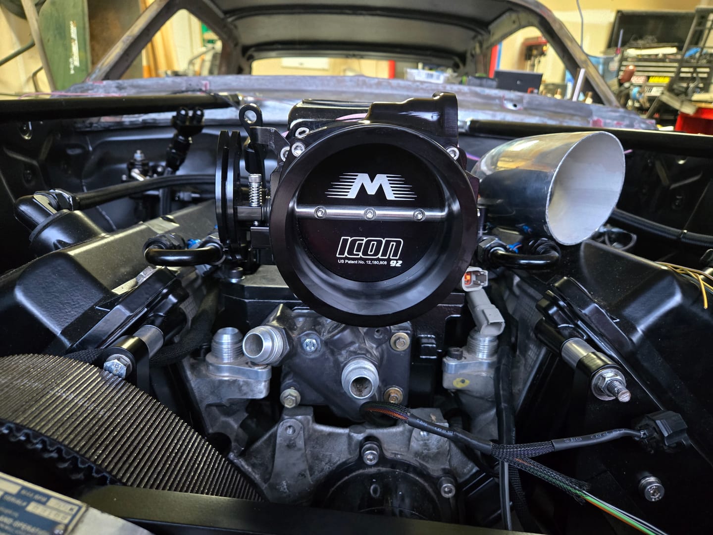 Customer photo review of ICON 92/95mm Cable Drive Throttle Body (Black) w/ Interchangeable Connection