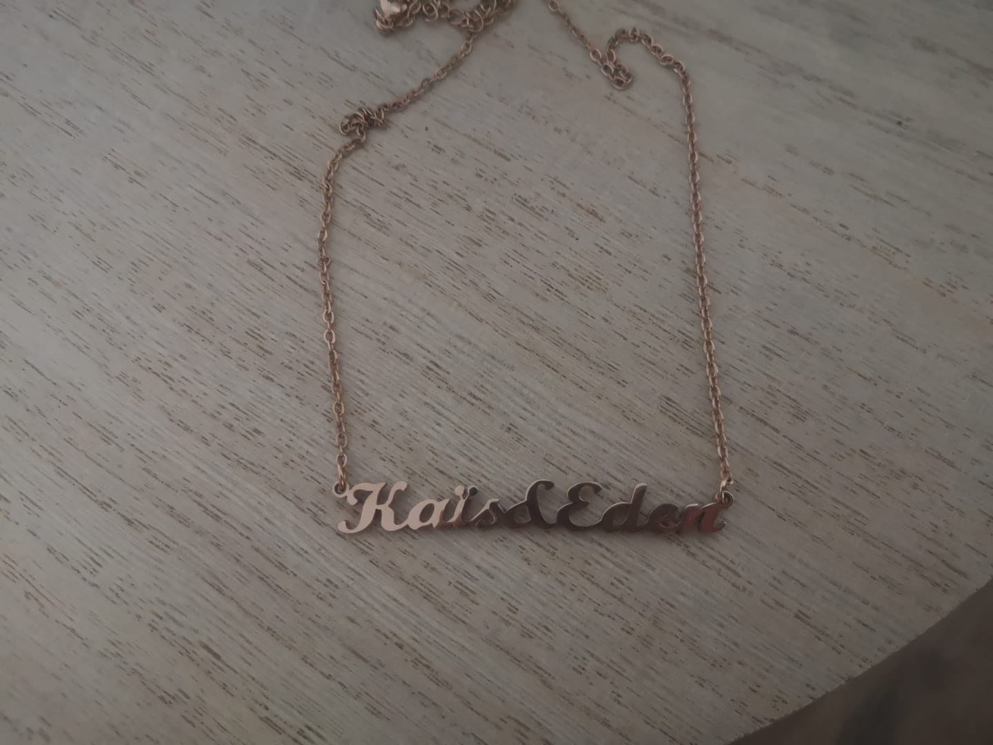 Customer photo review of Personalized Infinity Necklace with Two Names
