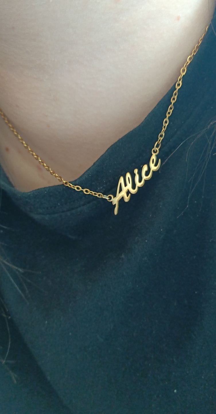 Customer photo review of Personalized Classic Necklace