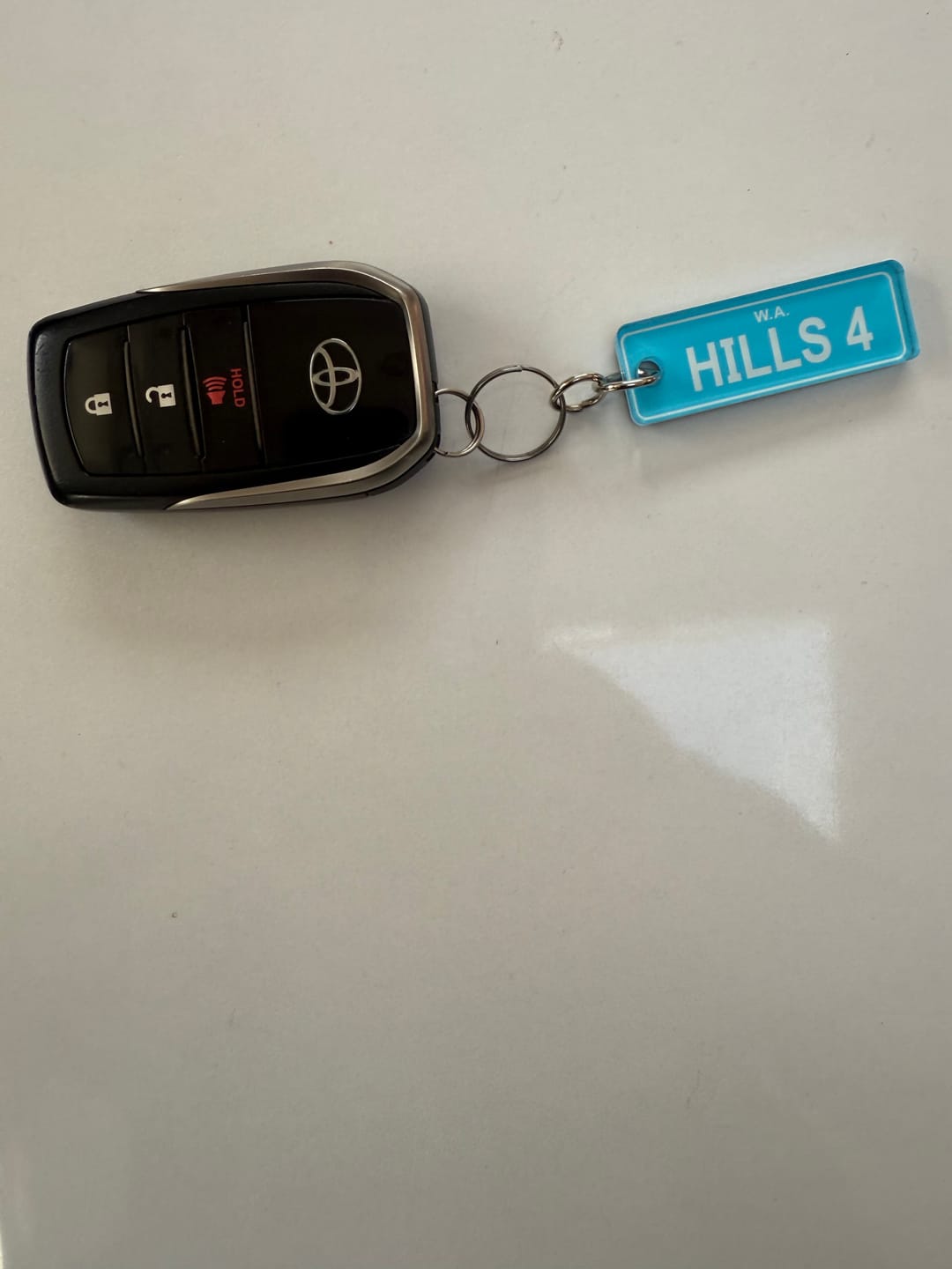 Customer photo review of WA Colour (Acrylic Style) Licence Plate Custom Keychain