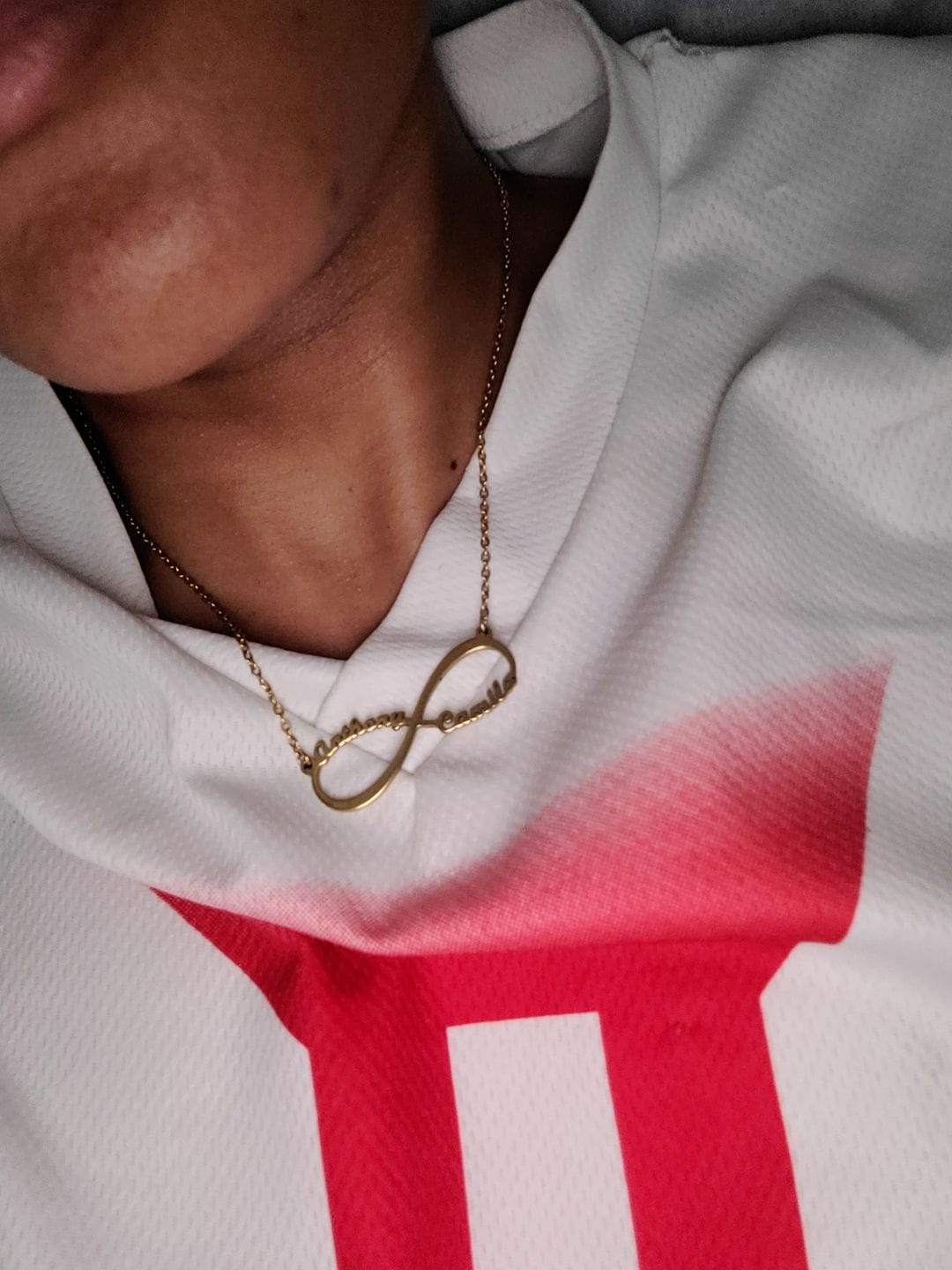 Customer photo review of Personalized Infinity Necklace with Two Names