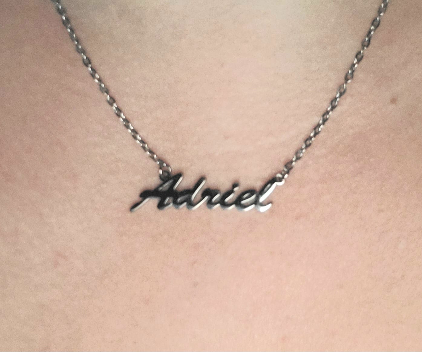 Customer photo review of Personalized Classic Necklace